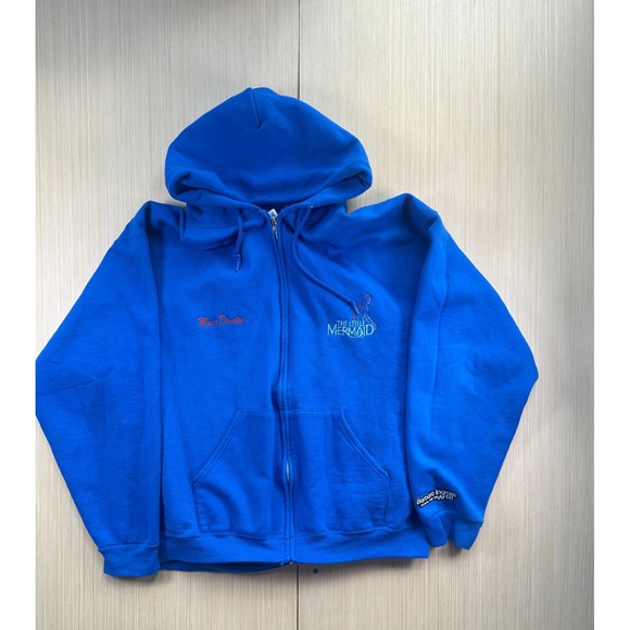 Jerzees Tops - Vintage Jerzees Super Sweats NuBlend Hoodie Womens 2X‎ Blue The Little Mermaid